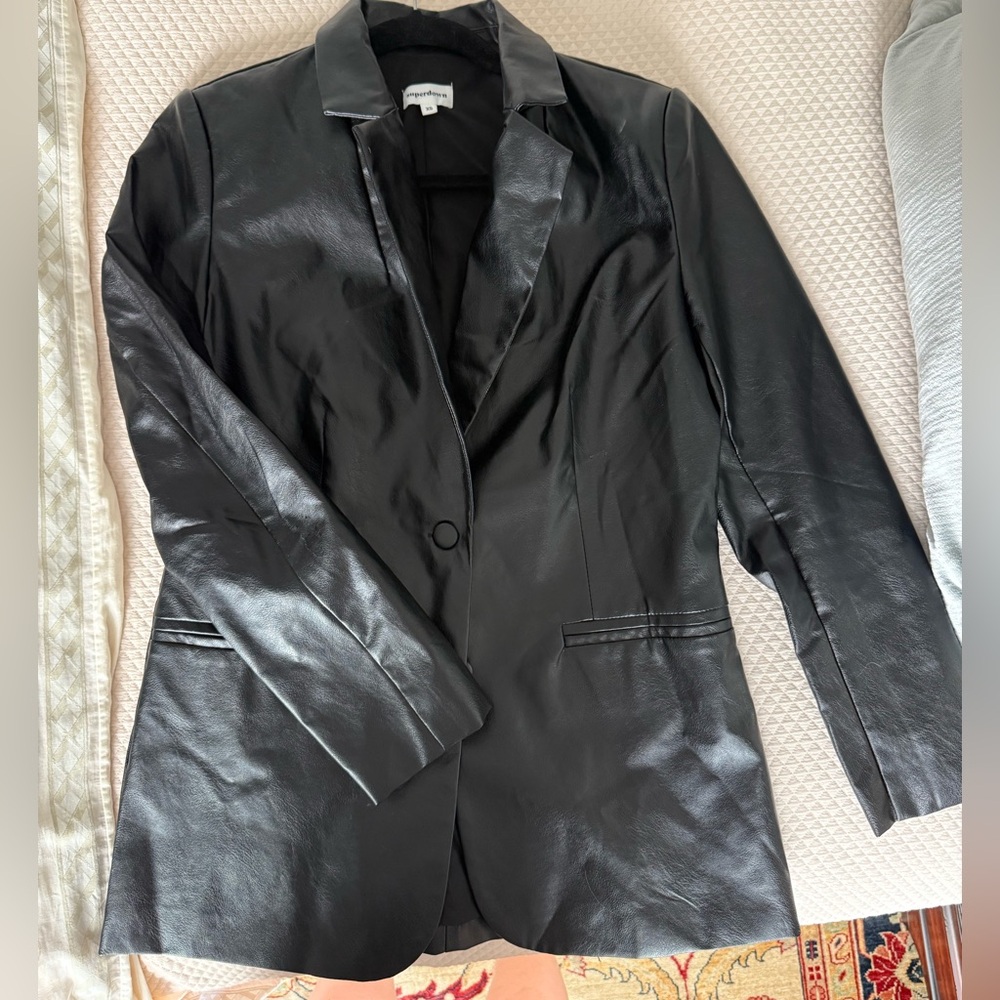 Leather Blazer - image 1